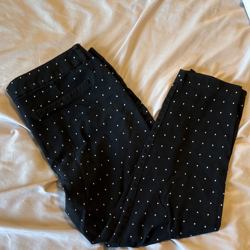 Old Navy Black Pants with White Dots